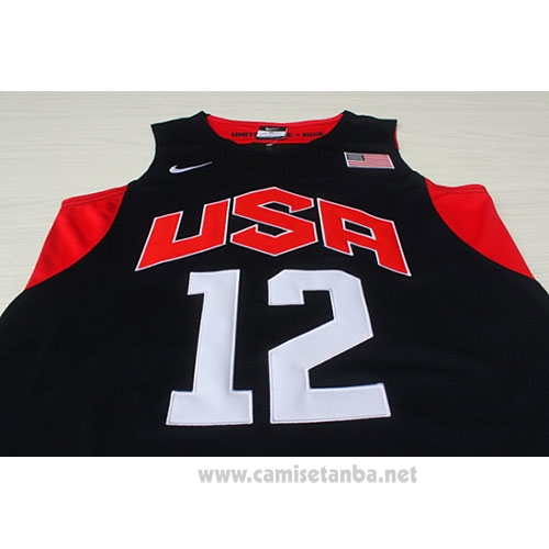 Camiseta USA 2012 James Harden #12 Negro